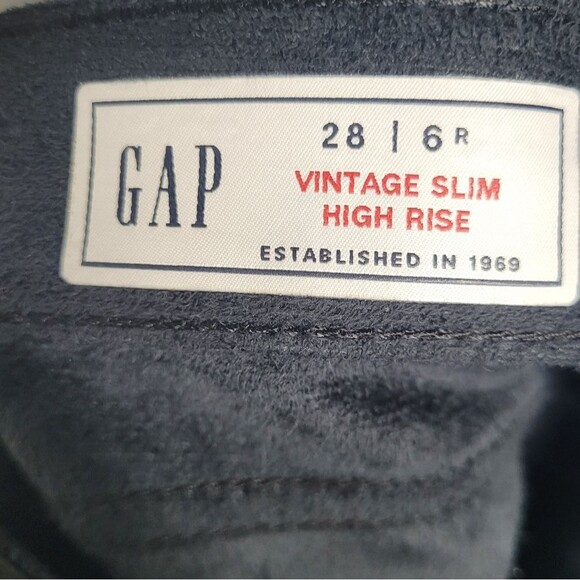 GAP High Rise Vegan Leather Vintage Slim Pants edgy chic ankle size 6 - Picture 5 of 9